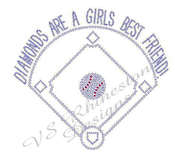 Diamonds Are A Girls Best Friend - Baseball Rhinestone Transfer